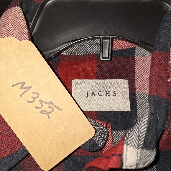 Jachs Red and Black Plaid Men's Button-down Shirt In A Size Medium. NWT. - Picture 10 of 10